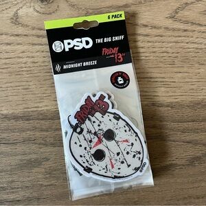 PSD Jason Friday The 13th Mask Air Car Freshener 6-Pack Halloween Big Sniff NEW